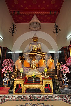 Buddha statues at Wat Pho,the Temple of the Reclining Buddha in