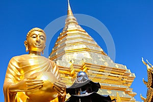 Buddha statues in Wat Phra That Doi Suthep.