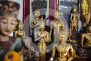 Buddha statues in Wat Phrathat Doi Suthep.