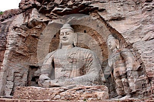 Buddha statues in Yungang grottoes, Datong, China