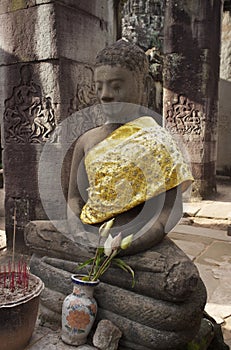 The Bayon temple, Angkor Wat, Cambodia, Buddha staue