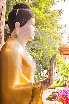 Buddha staue in Darabhirom Forest Monastery