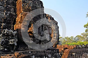 Buddha Stone faces, Bayon temple, Angkor, Cambodia