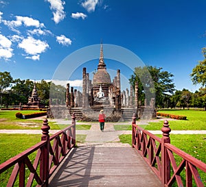 Buddha in Sukhothai Historical Park of Thailand