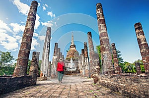 Buddha in Sukhothai Historical Park of Thailand photo