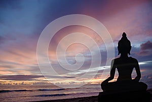 Buddha at sunset img