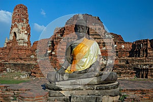 Buddha Symbol in Wat Maha That, Thailand photo
