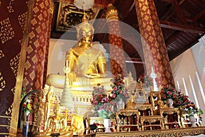 Buddha in temple belived