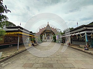 Buddha temple at Bodh Gaya, India.