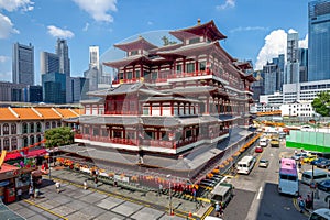 Buddha tooth temple in chinatown, sinagapore