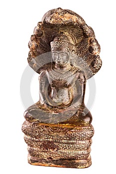 Buddha under protection of the king of nag Mucalinda.