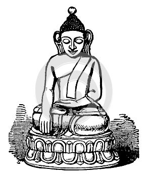 Buddha vintage illustration