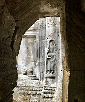 The Buddha on the wall