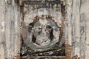 Buddha of Wat Phra Si Rattana Mahathat in Si Satchanalai