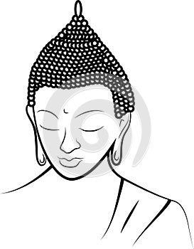 Buddha on white background