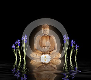 Buddha in Zen Garden