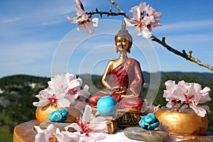 Buddha zen garden meditation photo