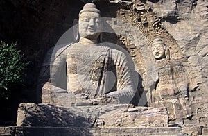 Buddhas in Yungang Caves ,China photo
