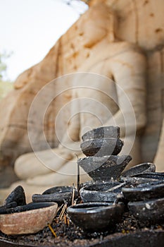 Buddhism lamps off photo