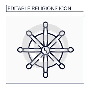 Buddhism line icon