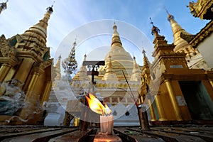 Buddhism respect by burning candles