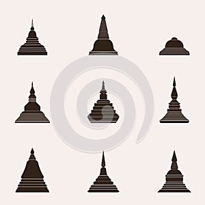 Buddhism Stupa Thai Style - Vector