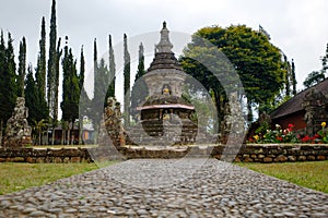 Buddhism stupa at Ulun Danu Beratan Temple