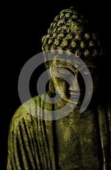 Buddhism symbol on black background