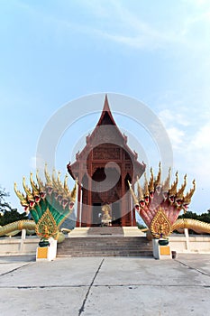 Buddhism temple the teak of worship in Thailand