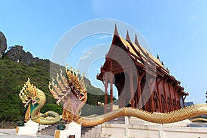 Buddhism temple the teak of worship in Thailand