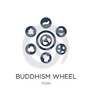 buddhism wheel icon in trendy design style. buddhism wheel icon isolated on white background. buddhism wheel vector icon simple