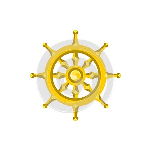 Buddhism Wheel icon vector logo template Illustration Design. Vector EPS 10