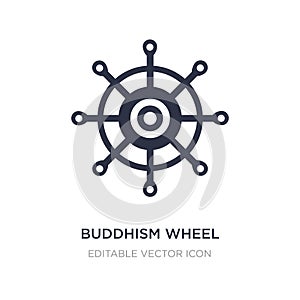 buddhism wheel icon on white background. Simple element illustration from Food concept