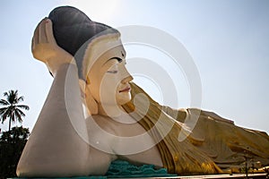 Mya Tha Lyaung, reclining Buddha , one of the largest in the world, Bago, Bago Region, Myanmar photo