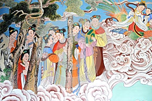 Buddhist art on the walls