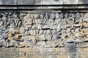 Buddhist basrelif detail