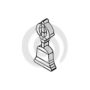buddhist bell ghanta isometric icon vector illustration