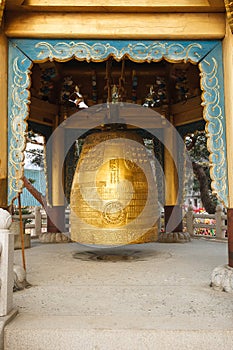 Buddhist bell in temple