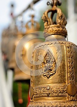 Buddhist bells hanging