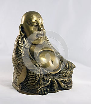 Buddhist bronze figurine of Hotai photo