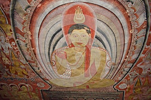 Buddhist cave temple complex at Dambulla in Sri Lanka