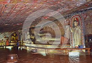 Buddhist cave temple complex at Dambulla in Sri Lanka