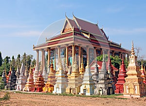 Buddhist cemetery in Cambodia photo