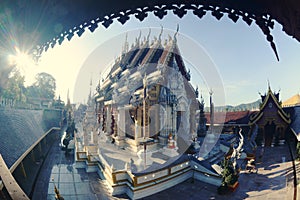 Buddhist church at Wat Phra That Suthon Mongkhon Khiri Samakkhi Tham.
