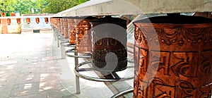 Buddhist Copper prayer drum Sarnath