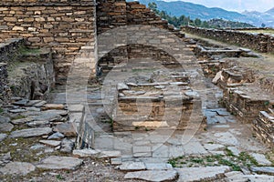 The Buddhist courts and foundations of the balo kaley double dome stupa photo