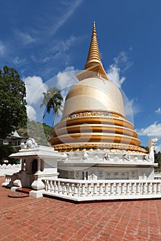 Buddhist dagoba in Golden Temple, Sri Lanka