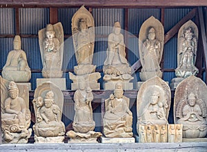Buddhist figurines, Wajima, Japan photo