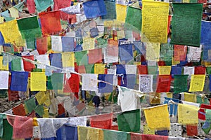 Buddhist flags for background