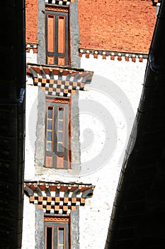 buddhist fortress (dzong) in jakar in bhutan